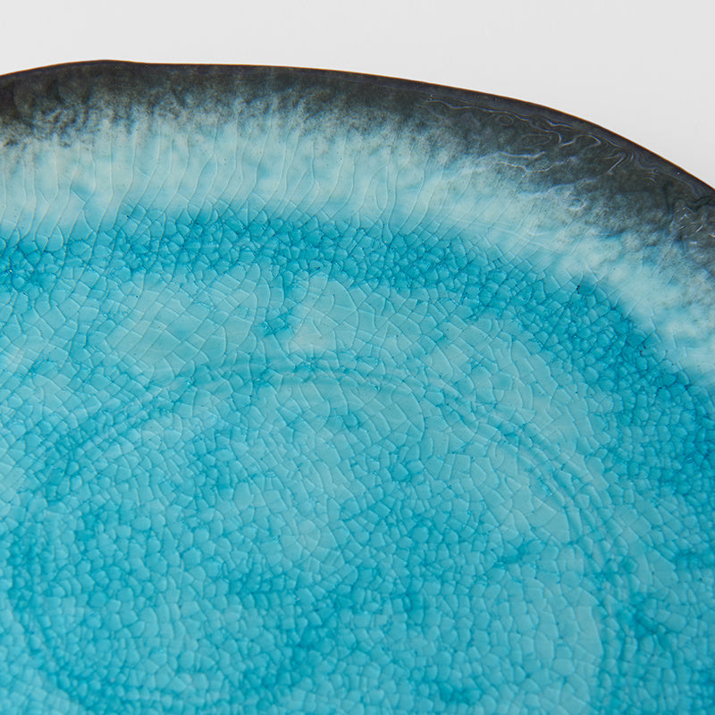 Plate Oval 22cm Sky Blue Glaze - Image 2