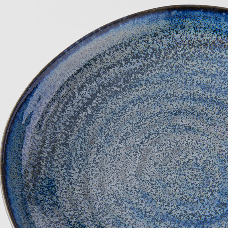 Dinner Plate Organic Shape 23cm Kanso Indigo Blue Glaze - Image 2