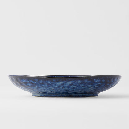 Dinner Plate Organic Shape 23cm Kanso Indigo Blue Glaze - Image 3