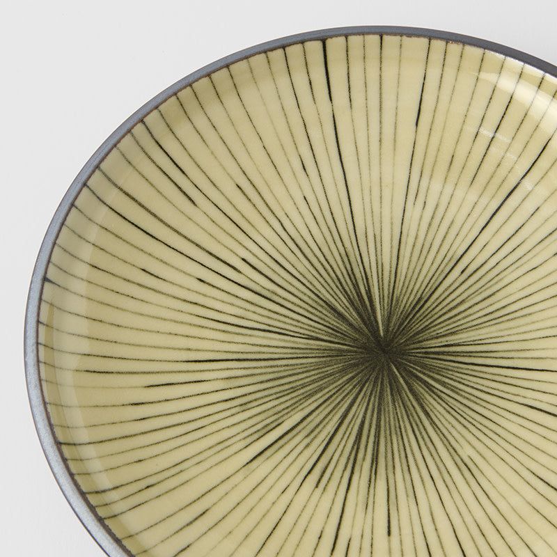 Tapas Plate 17cm Green Converging Line Glaze - Image 4