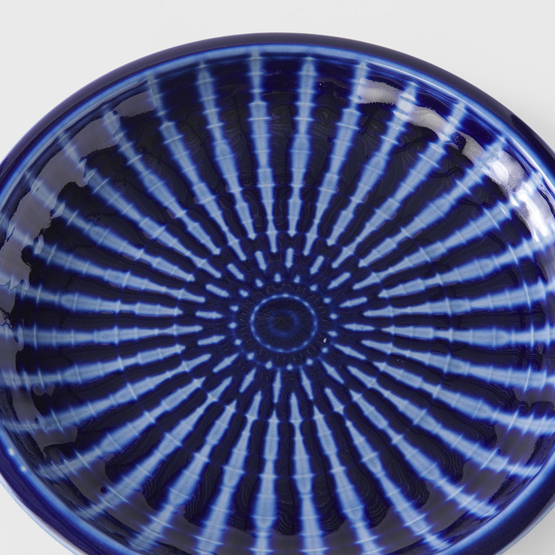 Dinner Plate 26cm Cobalt Rays Glaze - Image 2
