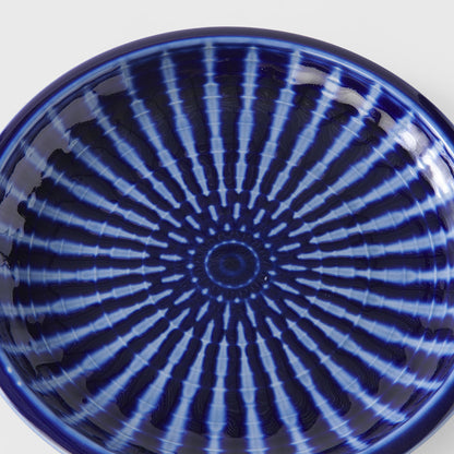 Dinner Plate 26cm Cobalt Rays Glaze - Image 2