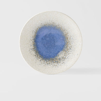 Dinner Plate 25.5cm Bright Blue Puddle Glaze - Image 3