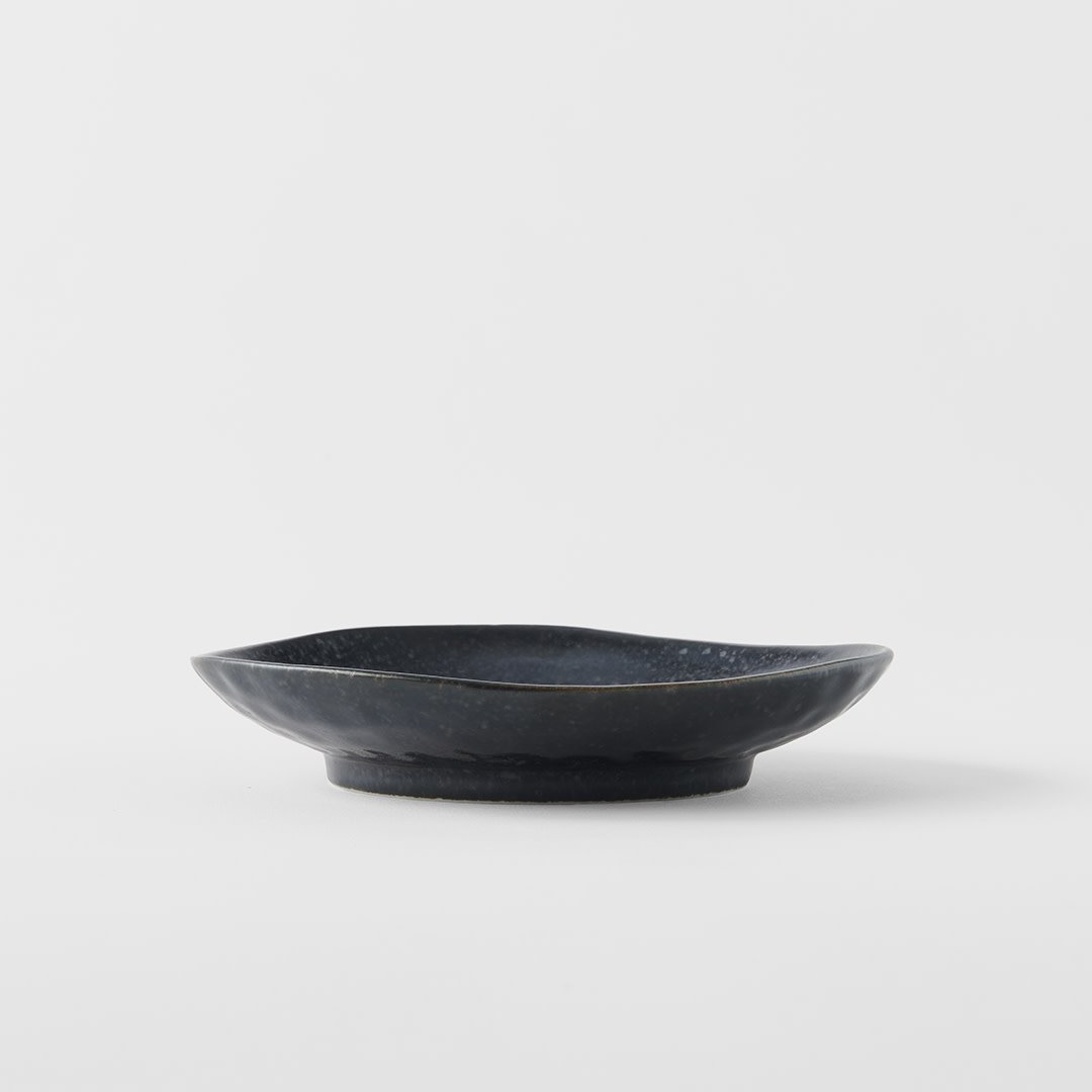 Saucer Organic Shape 13.5cm Kanso Matte Black Glaze - Image 3