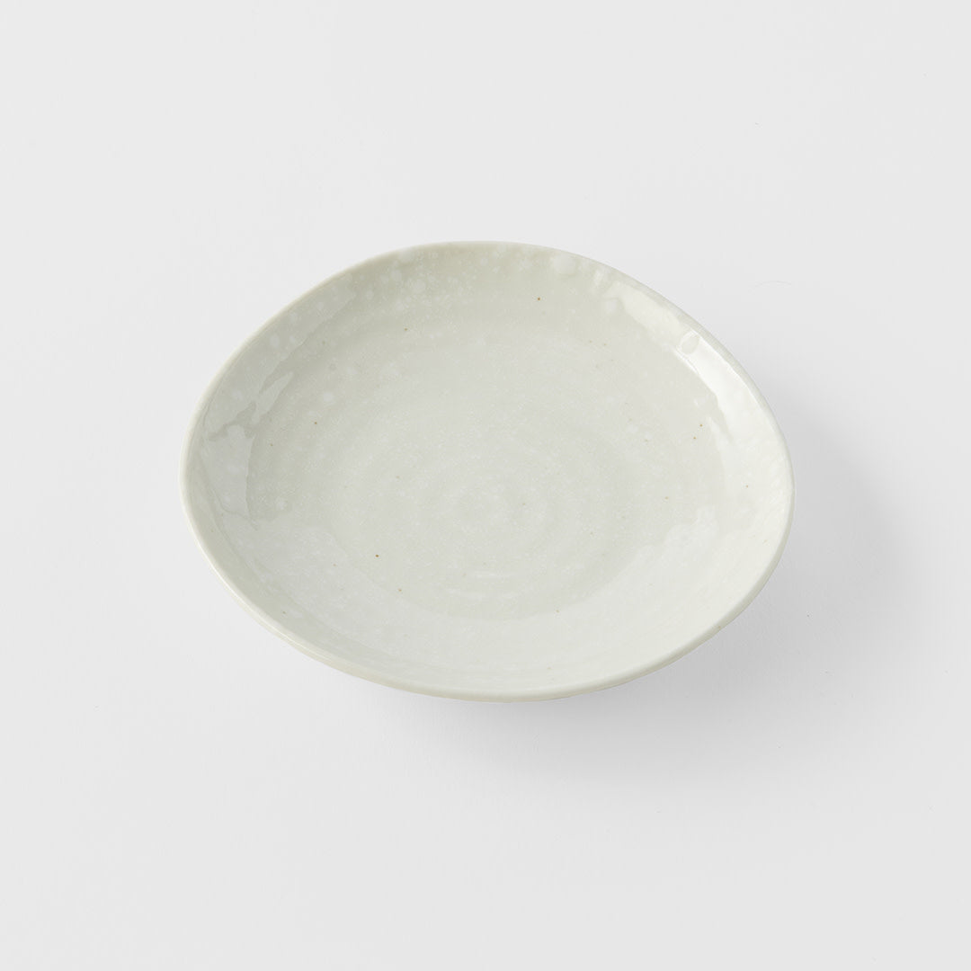 Saucer Organic Shape 13.5cm Kanso Soft White Glaze - Image 4