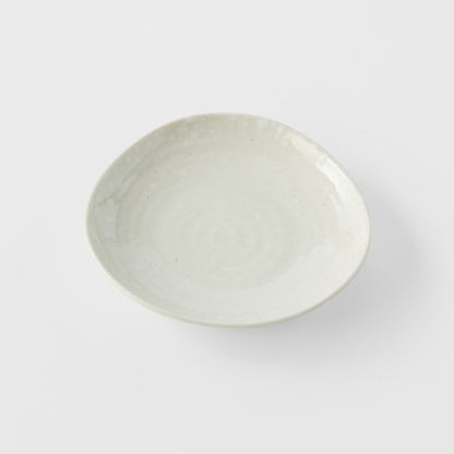 Saucer Organic Shape 13.5cm Kanso Soft White Glaze - Image 4