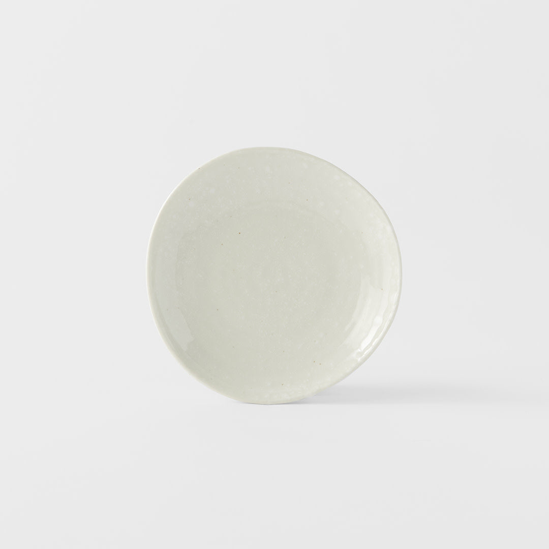 Saucer Organic Shape 13.5cm Kanso Soft White Glaze - Image 2
