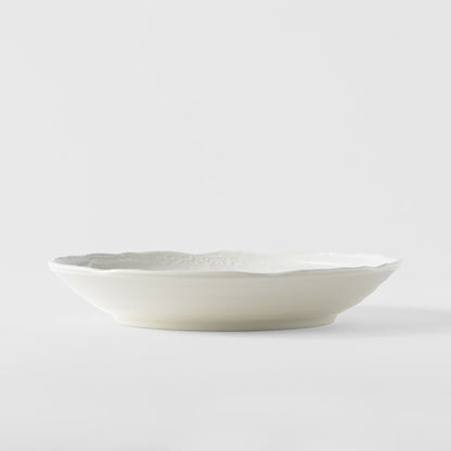 Pasta Bowl 22cm White Spiral Glaze - Image 3