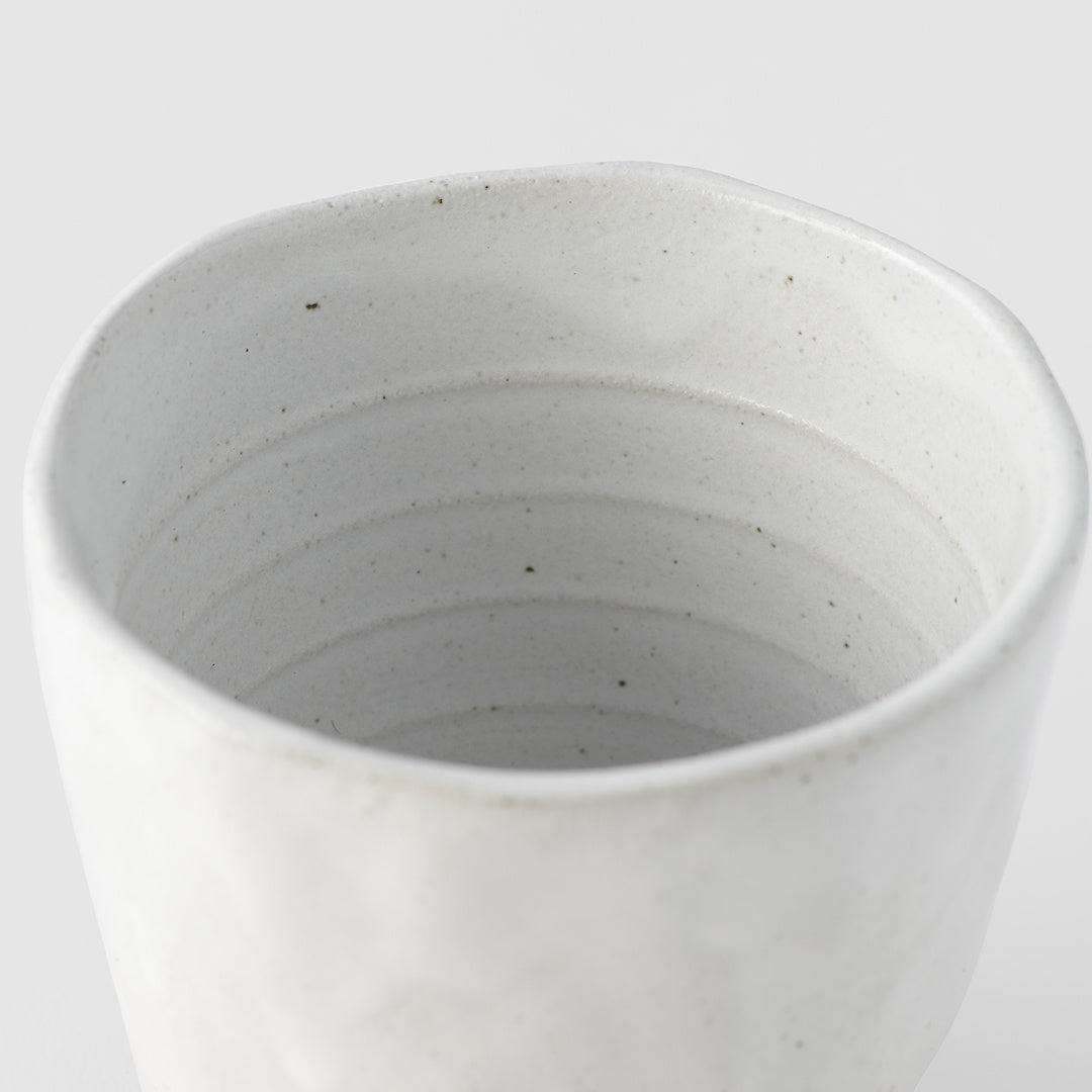 Lopsided Mug 275ml White & Bisque Glaze - Image 3