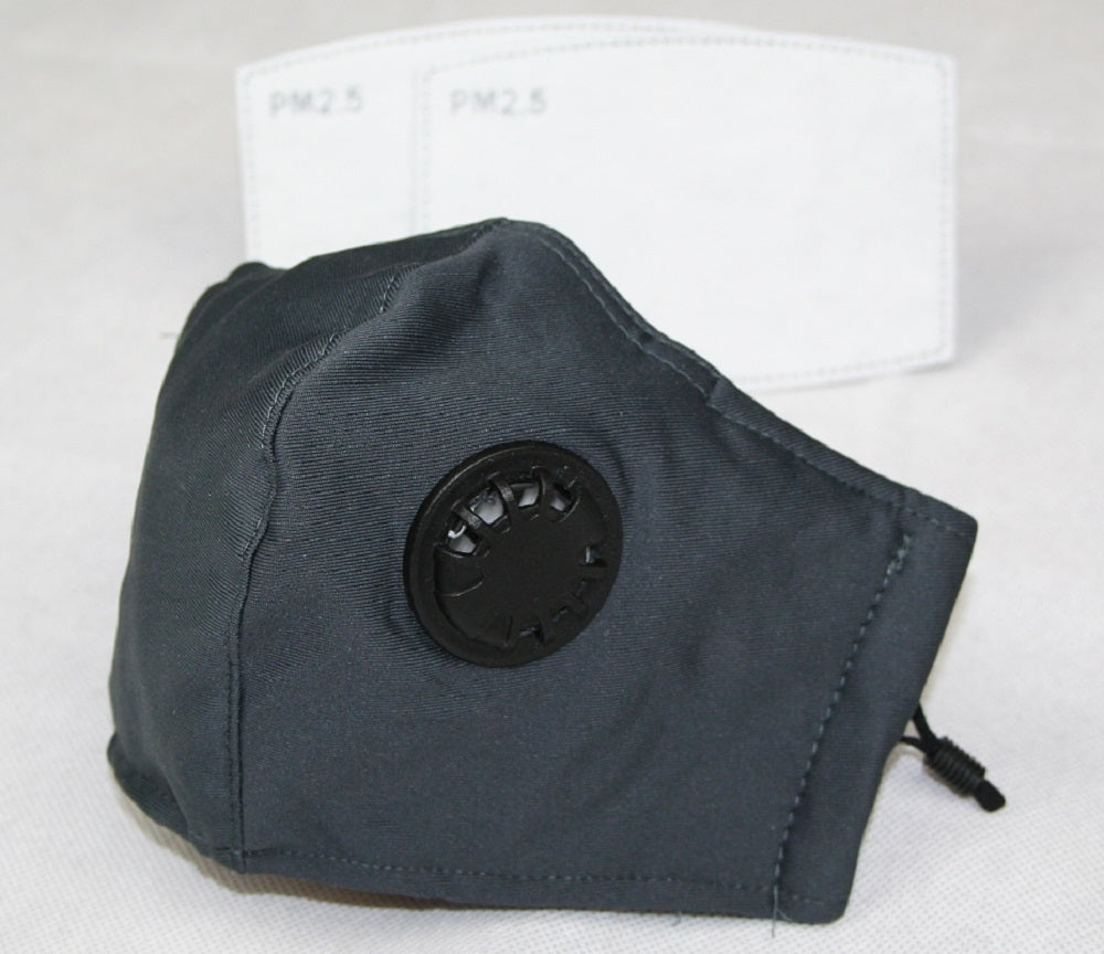 Adult Face Mask w/ 2 Filters Grey - Made in Vietnam