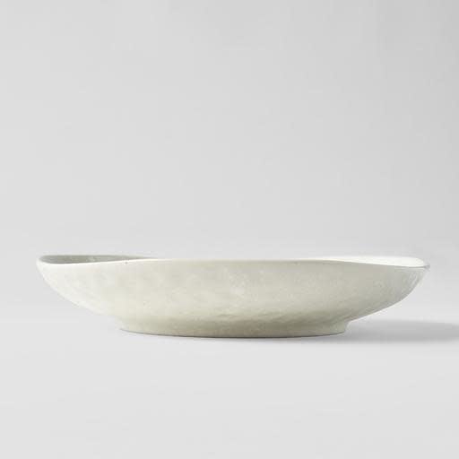 Dinner Plate Organic Shape 23cm Kanso Soft White Glaze - Image 3