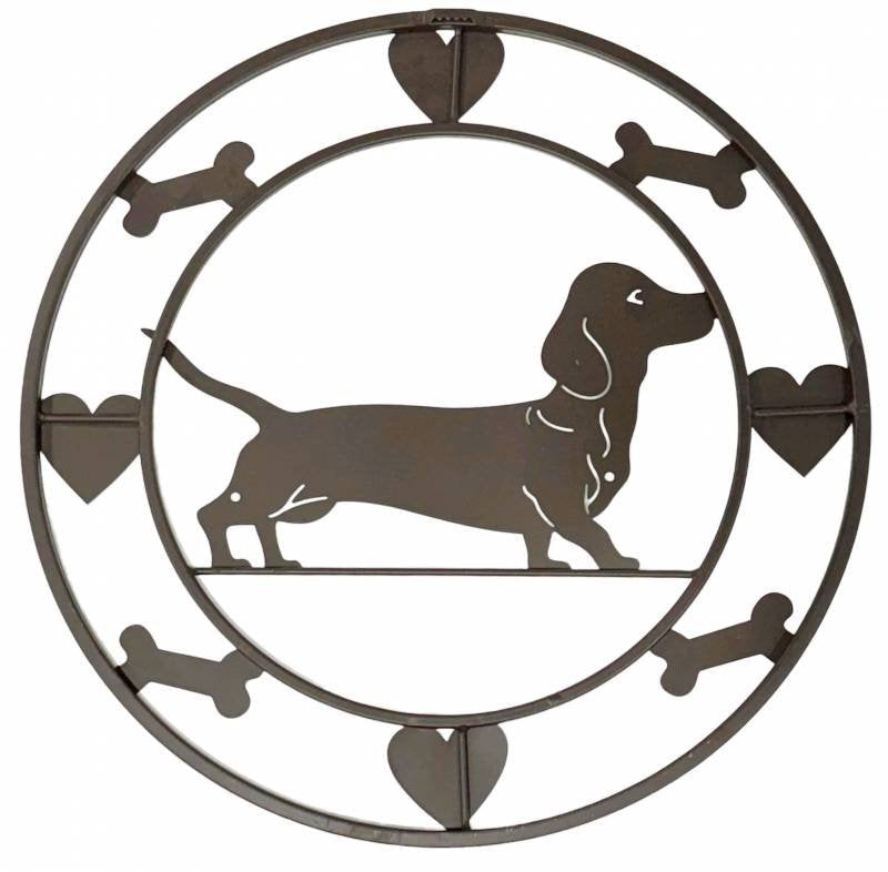 Round Dachshund Wall Art 40cm - Image 3