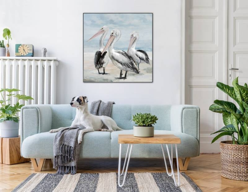 Pelican Duo Framed Canvas 80cm - Image 2