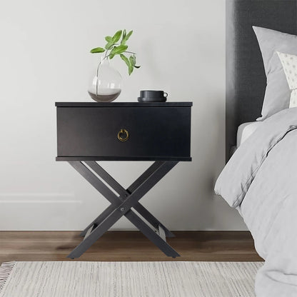 Minya (Combo) Bedside Table Black 58cm - Image 3