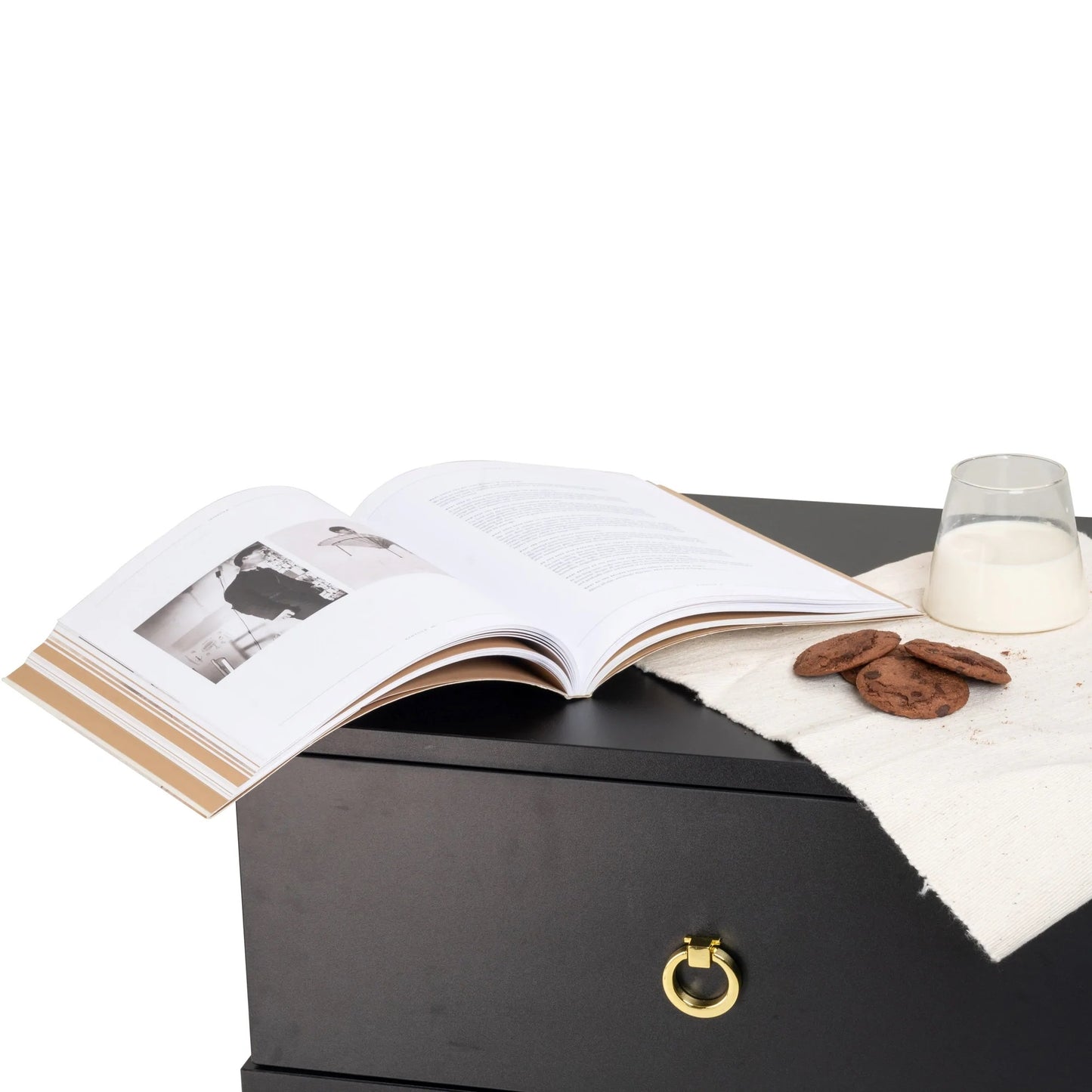 Mitra (Combo) Bedside Table Black 53cm - Image 3