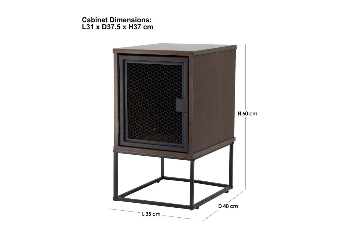 Ingrid Bedside Table Nasya Stone 40cm - Image 2