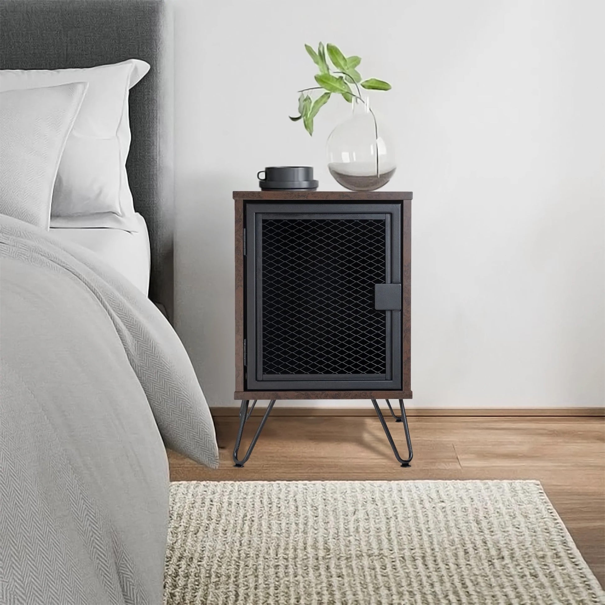 Jill Bedside Table Nasya Stone 54cm - Image 3