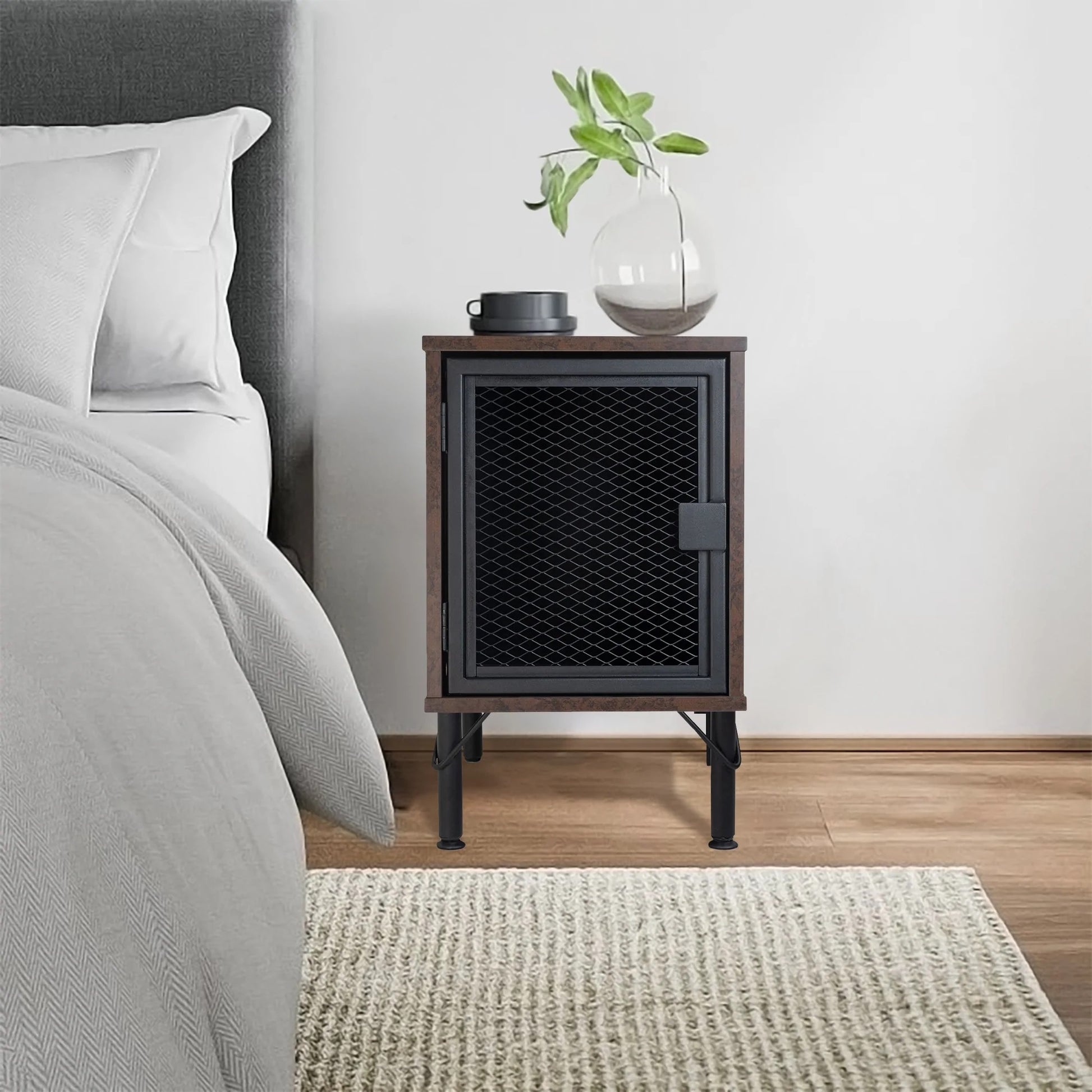 Lizzy Bedside Table Nasya Stone 55cm - Image 3