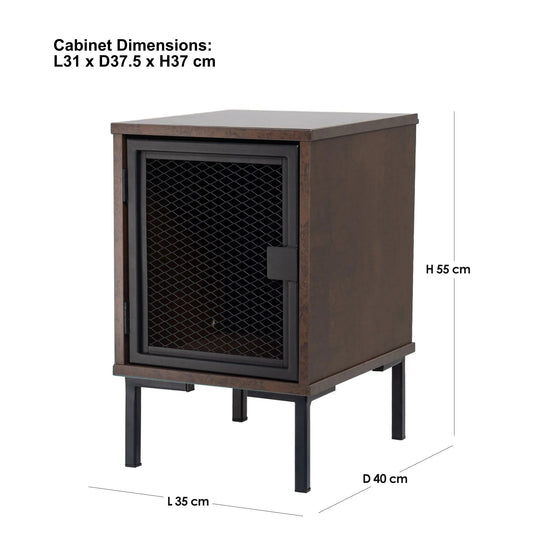 Mira Bedside Table Nasya Stone 55cm - Image 2
