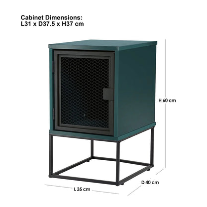 Ingrid Bedside Table Imperial Green 40cm - Image 2