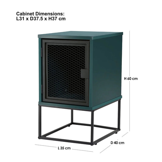 Ingrid Bedside Table Imperial Green 40cm - Image 2