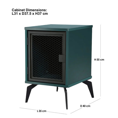 Katie Bedside Table Imperial Green 54cm - Image 2