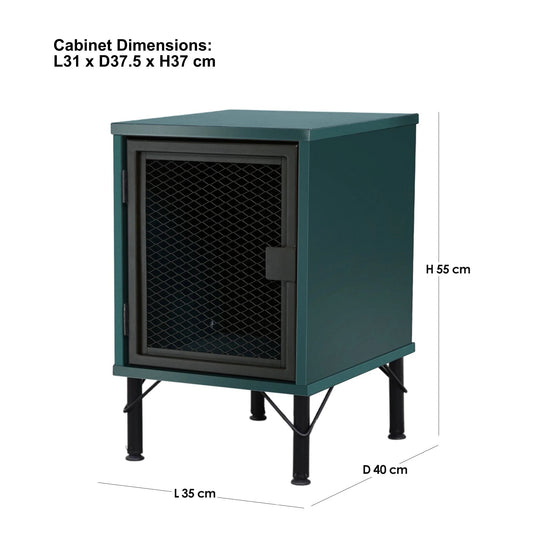 Lizzy Bedside Table Imperial Green 55cm - Image 2