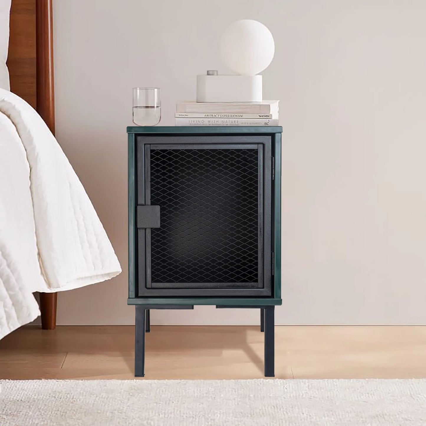 Mira Bedside Table Imperial Green 55cm - Image 2