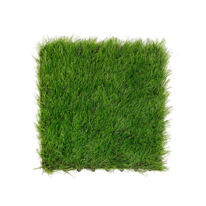 9 Pieces of Interconnecting Artificial Grass Decking Tiles (UV Resistant) 30cm x 30cm - Image 4