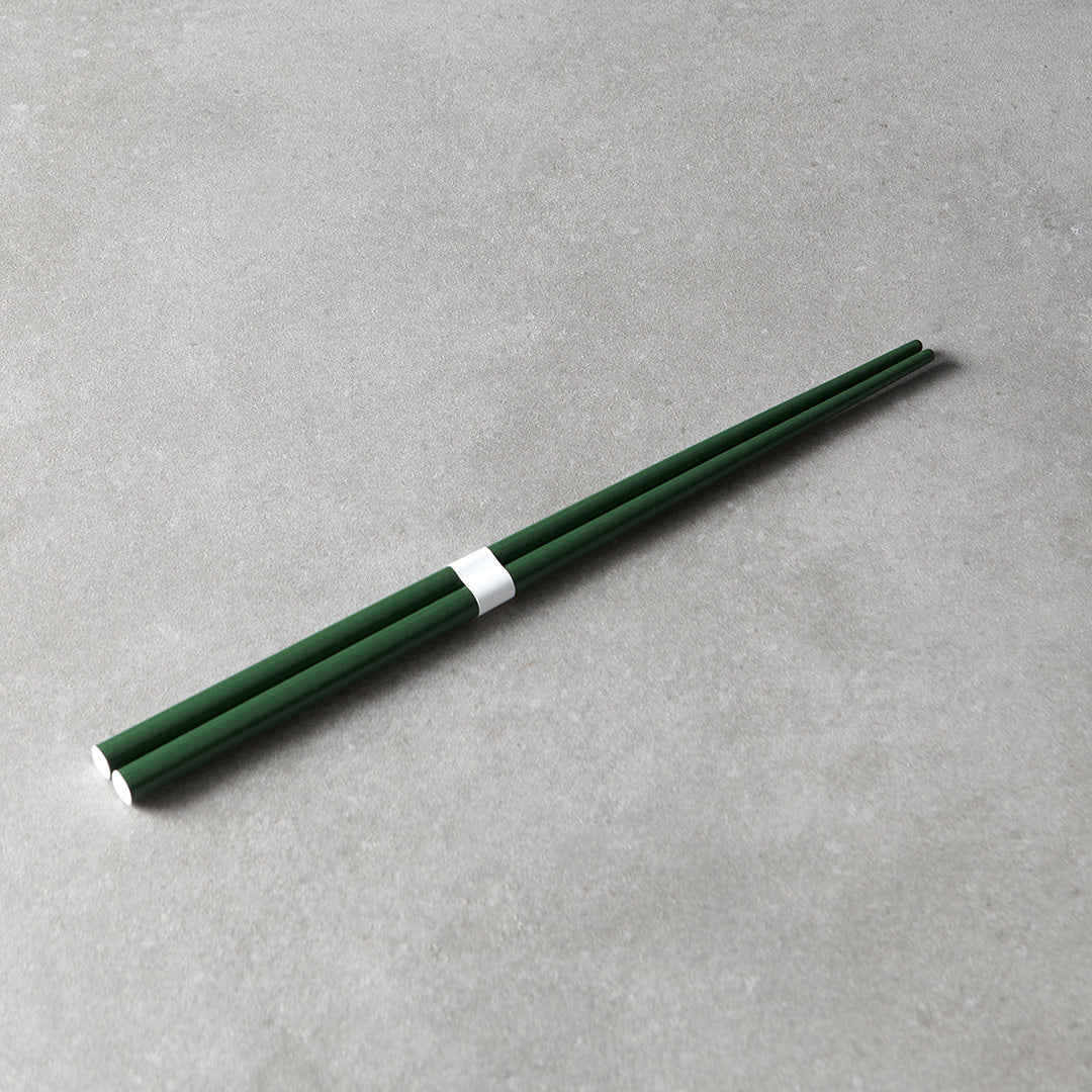 Chopsticks Lacquered Dark Green & White - Image 4