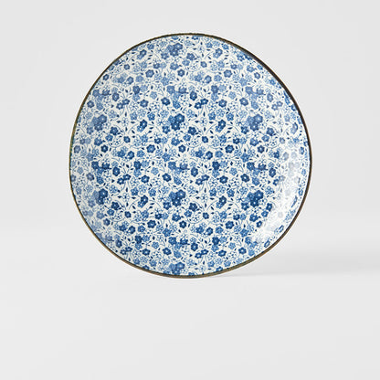 Side Plate Organic 19cm Blue Daisy Glaze - Image 4