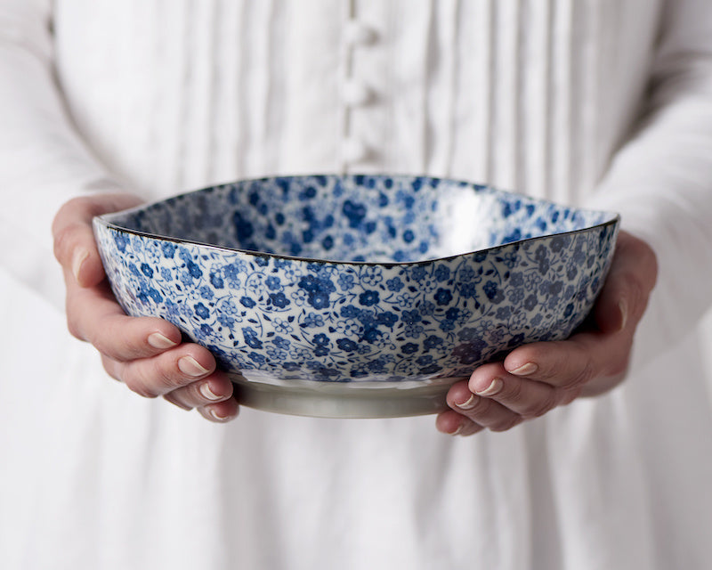 Dinner Plate 23cm Blue Daisy Glaze - Image 5