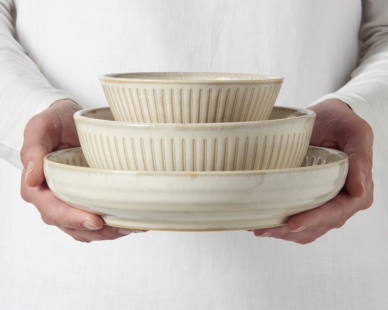 Ramekin Bowl 10cm Ridged Alabaster Glaze - Image 5