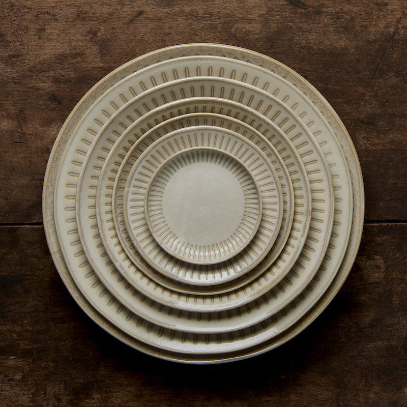 Deep Bowl 15.cm Ridged Alabaster Glaze - Image 5