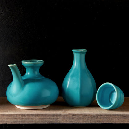Sake Pourer 200ml Aqua Glaze - Image 4