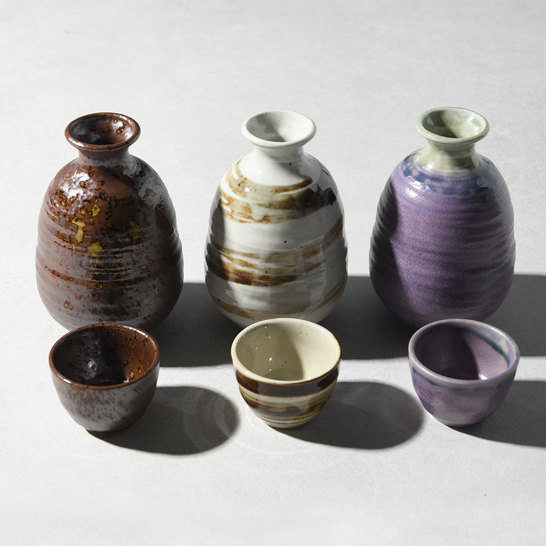 Sake Cup 40ml Black&Blue Drip Glaze - Image 5