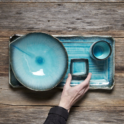 Plate Oval 22cm Sky Blue Glaze - Image 5