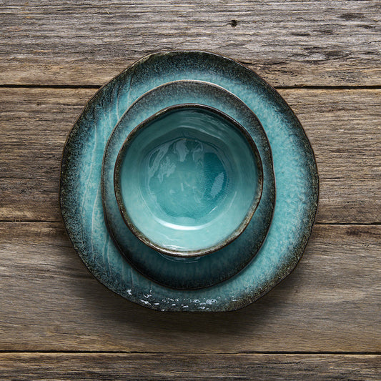 Bowl Organic 14.5cm Sky Blue Glaze - Image 2