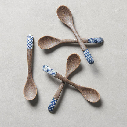 Spoon Small Bisque Indigo Asanoha - Image 4