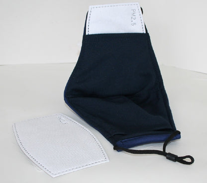 Adult Face Mask w/ 2 Filters Blue - Made in Vietnam - Image 3
