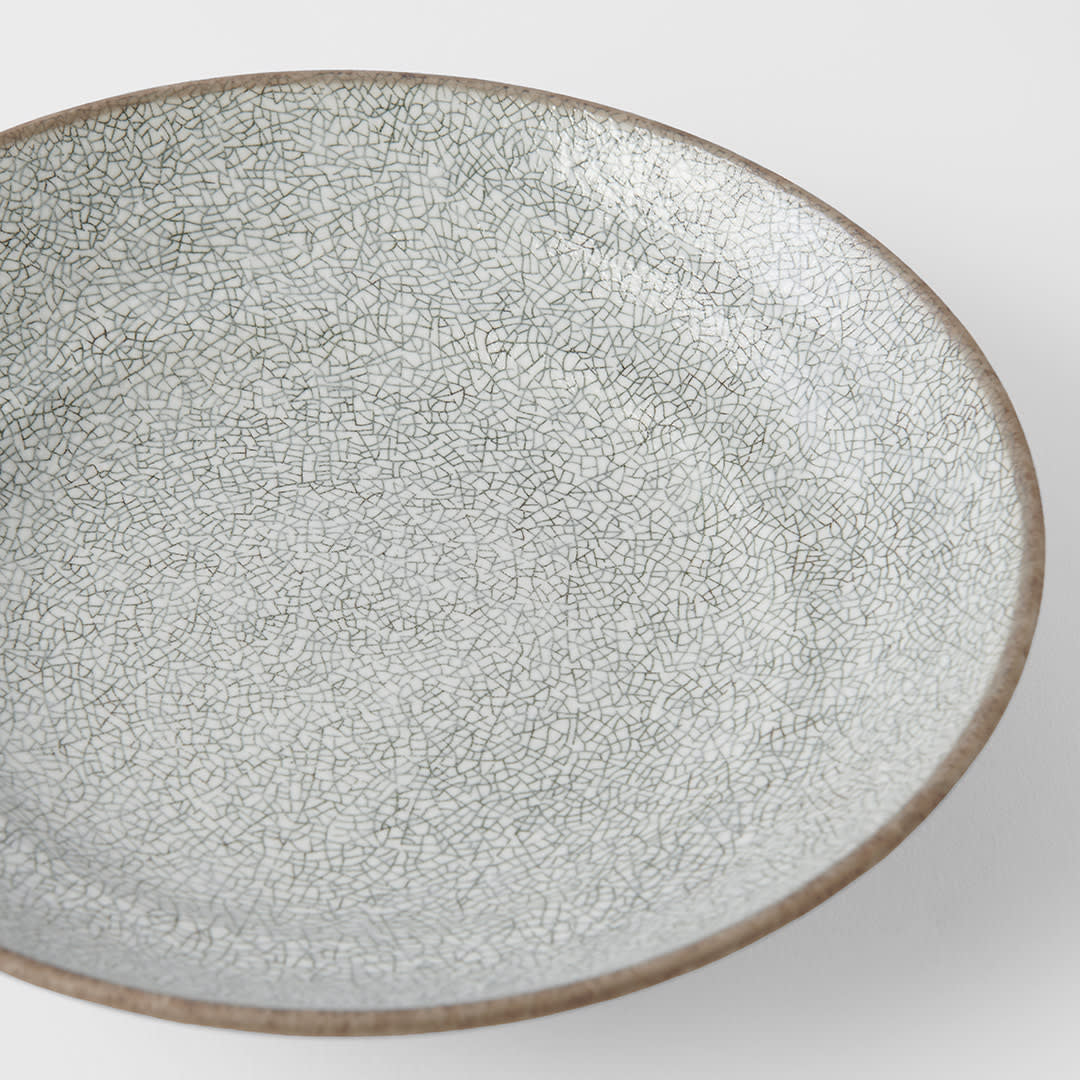 Pasta Bowl Flat 23cm Crazed Grey Glaze - Image 2