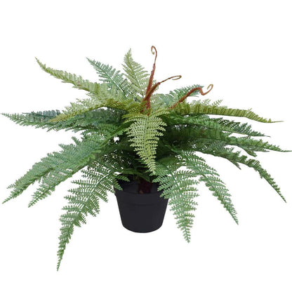 Artificial Potted Fishtail Fern 55cm - Image 3