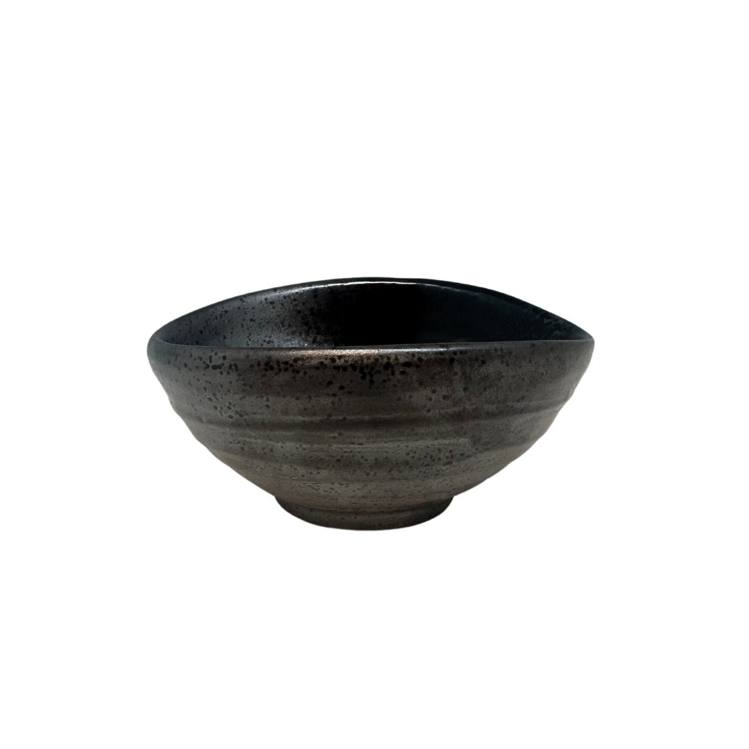 Bowl Small 10cm Metallic Black Glaze - Image 3