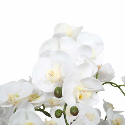 Large Multi-Stem White Potted Faux Orchid 65cm - Image 4